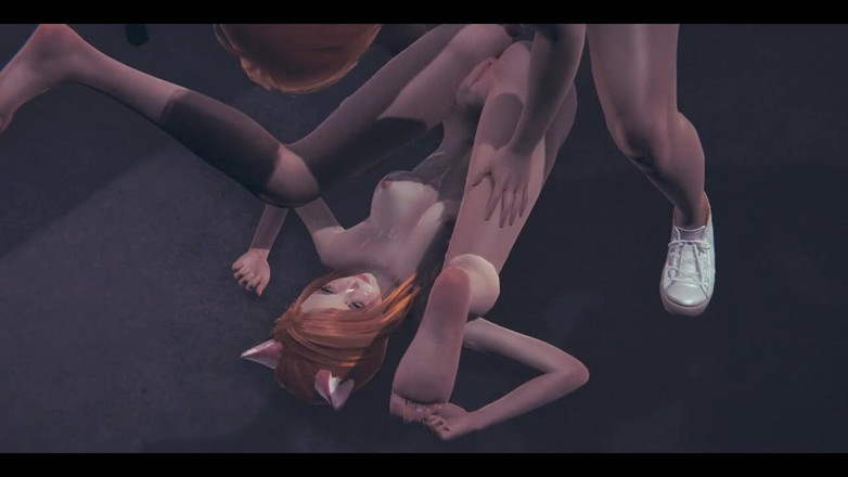 HentaiTubes: Hentai Uncensored - Two Kitty Girls with Two Boys Fucking - Japanese...