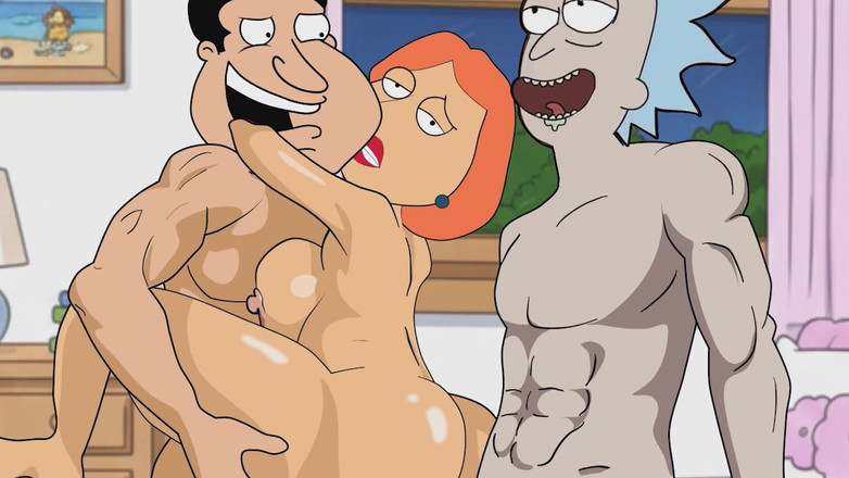 Hot anime xxx: Lois dreier mit Glenn Quagmire und Rick and Morty, einem...