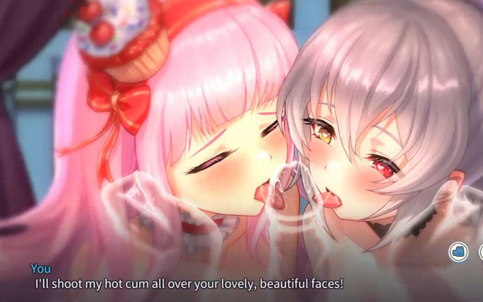 Anim & game 3d: Zwillinge blowjob hart und kommen in den mund