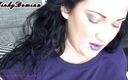 Kinky Domina Christine queen of nails: Sexy Purple Lipstick Application Tease