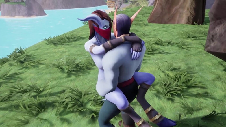 Wraith ward: Elf azeroth diyarında draenei bir kızı sikiyor - warcraft porno parodi
