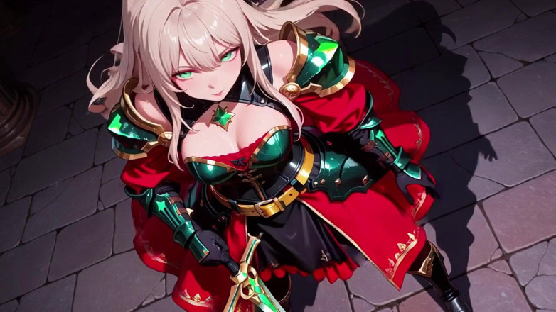 Tay Swift X: Zakázaná fantazie v červené a zelené pancíři! Blonde Knight Lounge svůdně,...