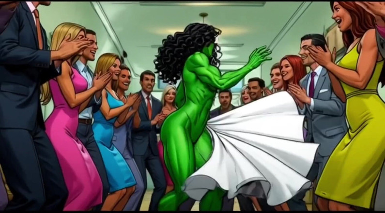 Octopussy Lovers Club: Troia She-hulk Nudità in Pubblico. Cartoni Animati