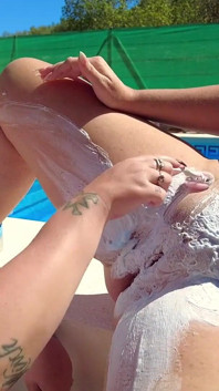 Poolside Pussy Shaving