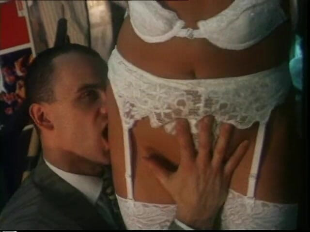 Xtime Network: Hot blonde in white lingerie and stockings is a great...