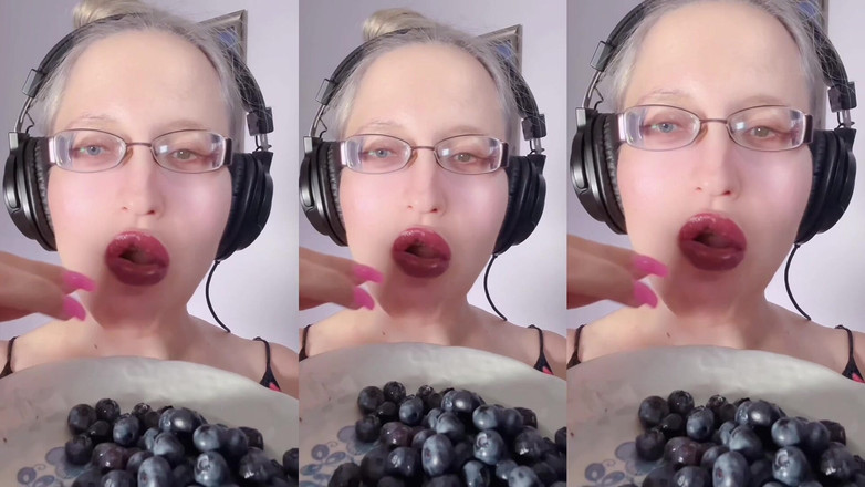 FinDom Goaldigger: Asmr Borówka jedzenia - Asmr, Okulary, Giantess