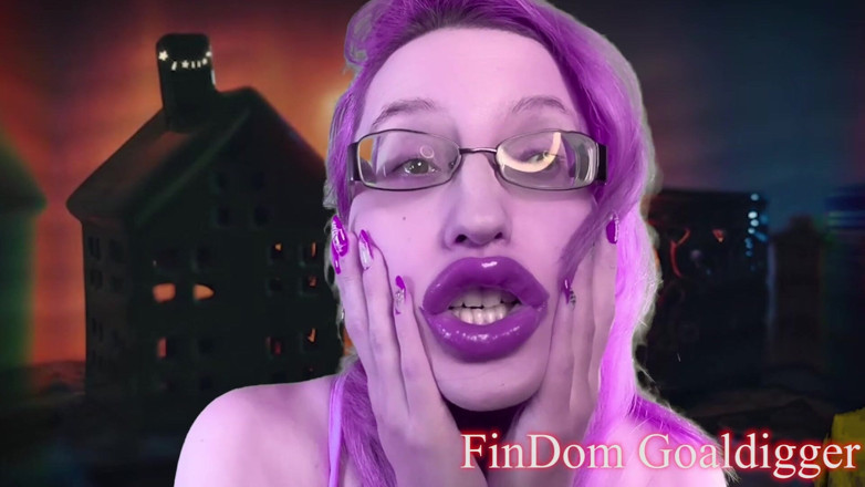 FinDom Goaldigger: Puta de enormes labios de la transformación de la chica