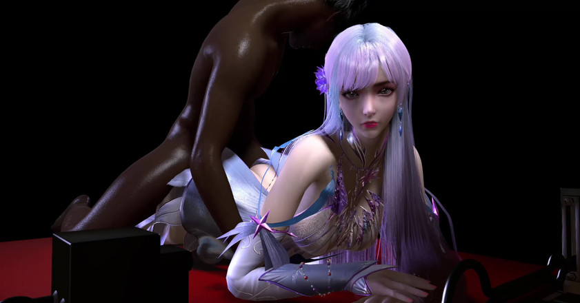 Why fuck so hard: 3D süßes cosplay schätzchen im heißen kleid haben gangbang-sex