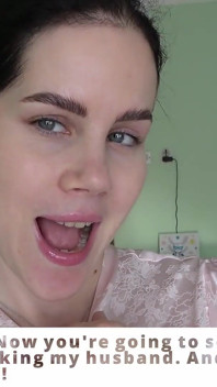 Giantess Anna Fucks in Front of Tiny Cuckold and Humiliates