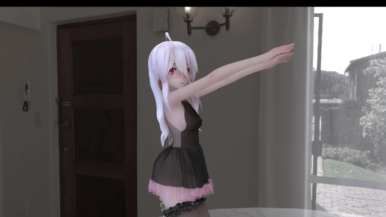 MikuMotion: [ммд] слабое шоколадное кремовое чёрное шелковое платье, анальное серра с бусиной, непристойный узор