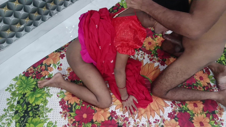 LateralChain349: Indian Bhabhi Red Traditional Dress Intimate Sex with Devar - Homemade