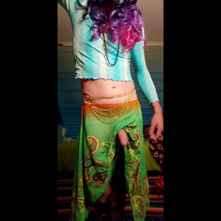 Lizzaali: See through skirt and mini wand insertion