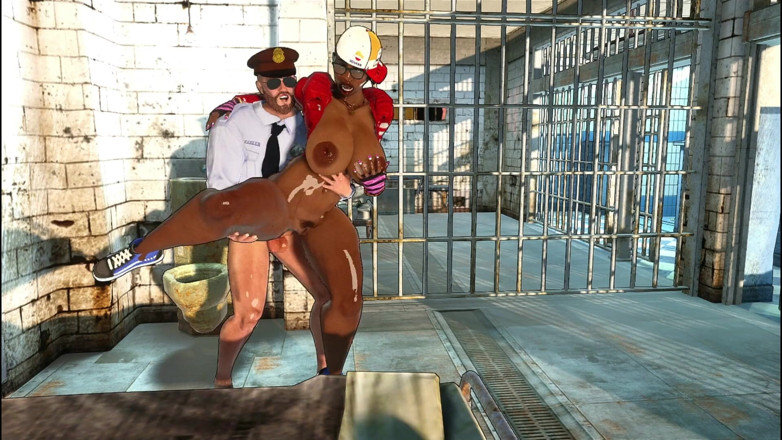 Denis animation: Perverted Cop and Ebony Big Breast Boubble Butt Girl
