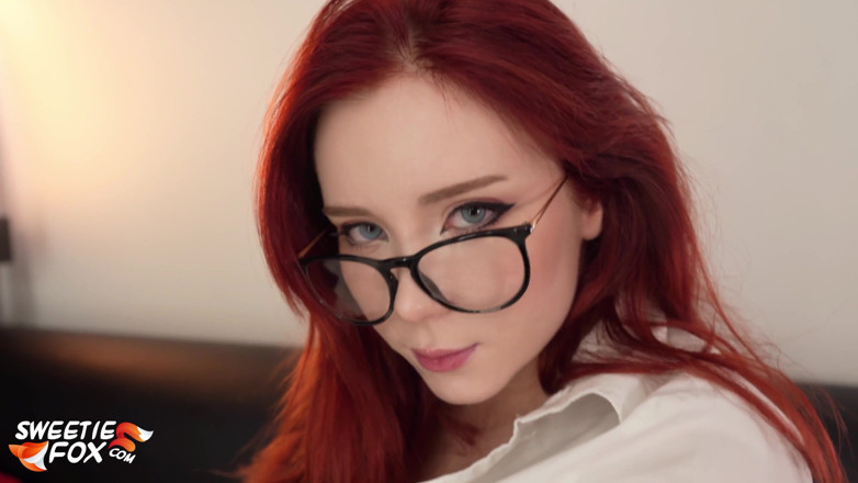 Sweetie Fox: Slutty secretary deepthroat, rough fucks and takes cum on her...