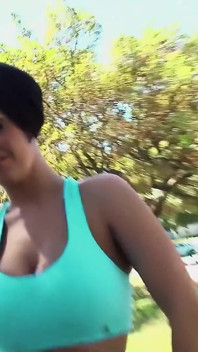 Dylan Ryder Pulls Out Her Huge Tits and Gives a Deep Throat Blowjob Before Getting Cum on Her Neck