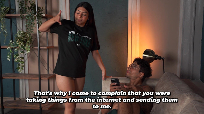 ThiagoLopez: 내 성기 사진을 보낸 의붓여동생과 섹스했는데, 그녀는 화를 냈지만 곧 즐겼어