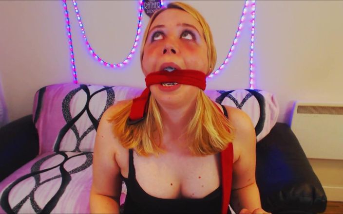 Selfgags classic: British Cam Girl: Gagged For The First Time!