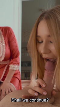 S5e5: Step Mom Teaches Sex and Shares Cum with Amalia Davis in 3some Bed Fuck?