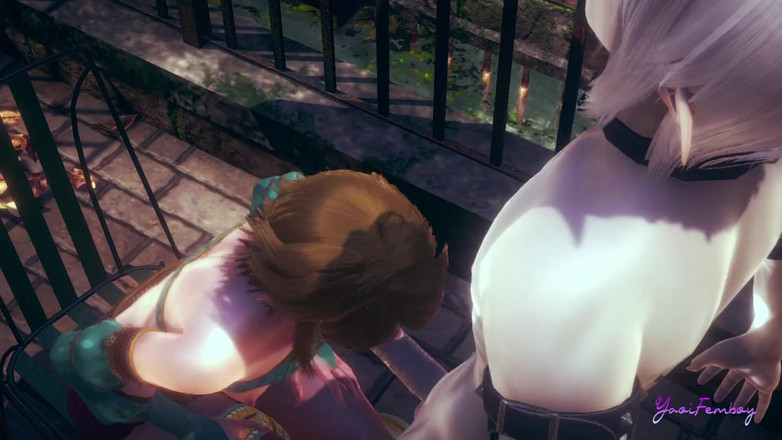 Yaoitube: 젤다 Yaoi 펨보이 - 링크 오럴 (무수정)