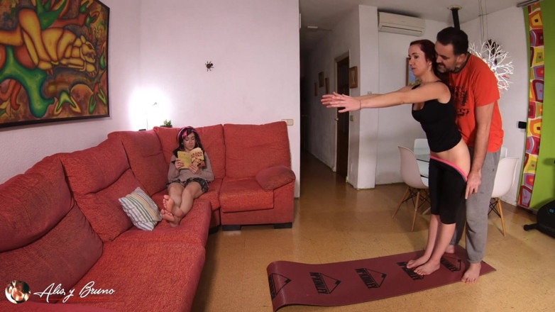 Cherry Lips: Fucking My Yoga Trainer in Front of Girl