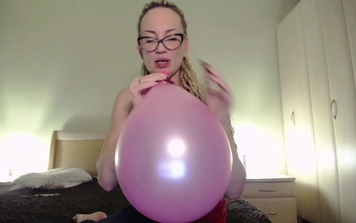 Bad ass bitch: Blow to Pop Small Pink Balloon