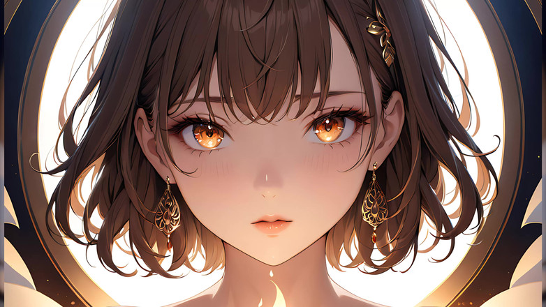 LustRender: Glödkyss: en vacker ung kvinna som lyser av en liten...