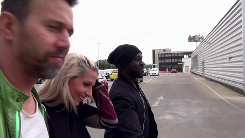 FUCK PARTY XXX and VINTAGE PARTY: Stunning tattooed blonde fucked outdoor by a big black cock