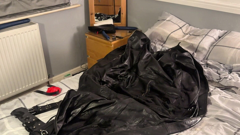Tyler Blake: First Time Bondaged Rubber Gimp - Hood Locked, Strapped &amp; Used