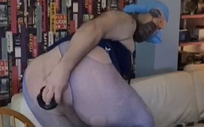 Analzebutt aka the evil lord of ass: Puta mariquita sucia en traje azul jugando duro del culo...