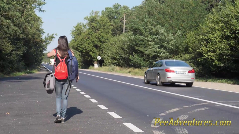 Pee Adventures: Waiting for her boyfriend with her bladder full