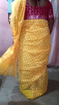 Yellow Saree Dropping Solo Sfw