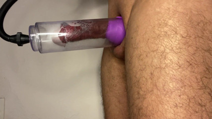 Greedy truck: Using the Penis Pump to Make My Penis Super Hard...