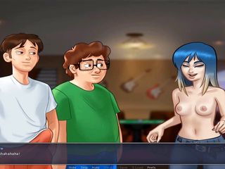 Hentai World: Summertime saga - Eve little tits college party