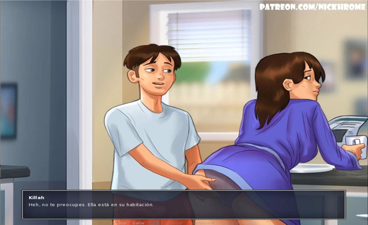 Cartoon Universal: Summertime saga part 38 - fuck milf in kitchen (Espanol sub)
