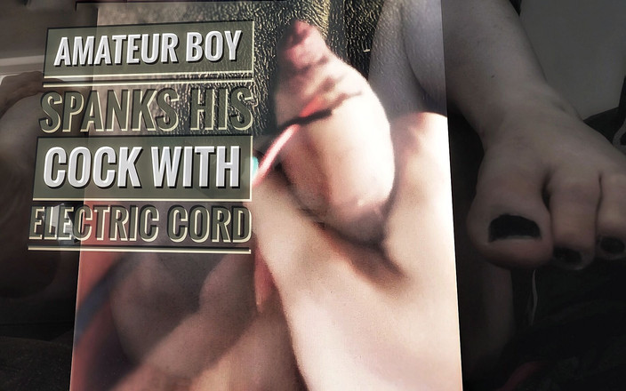 Oznob Oznofla: Cowok amatir mencambuk kontol dengan kabel listrik