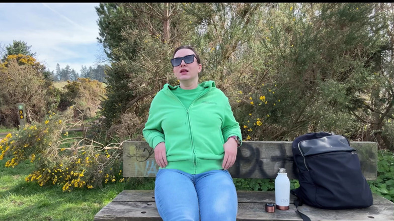 Emma Voyeur: Desperate Outdoor Wetting Jeans on the Public Trail