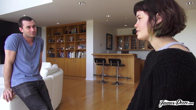 James Deen: Yhivi gets sprayed in her mouth from James Deen