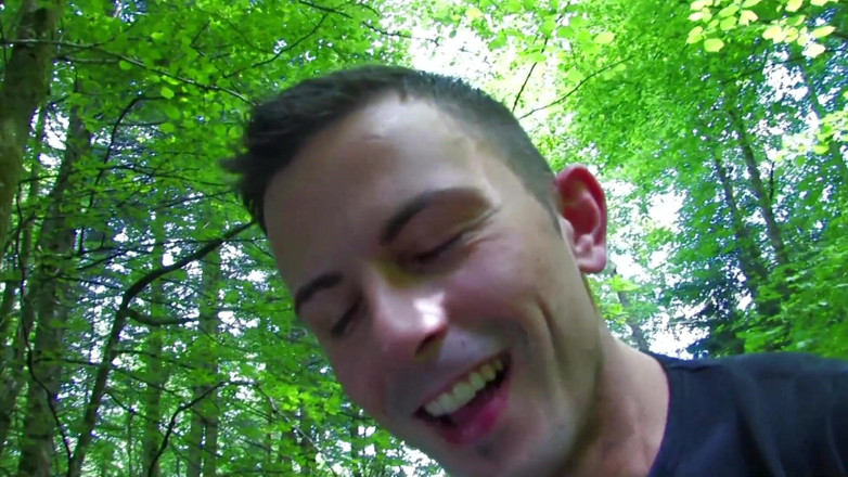 Time To Jerk Off: Amateur couple fucking outside in the woods