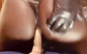 Black mature kinky muscle: Black Muscle Butt Bounces on White Dildo