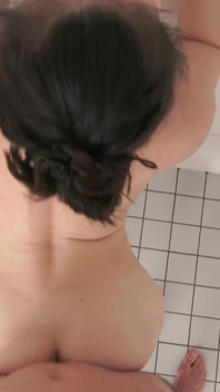 He Sneaks Into the Women's Shower and Fucks the Little Asian Girl