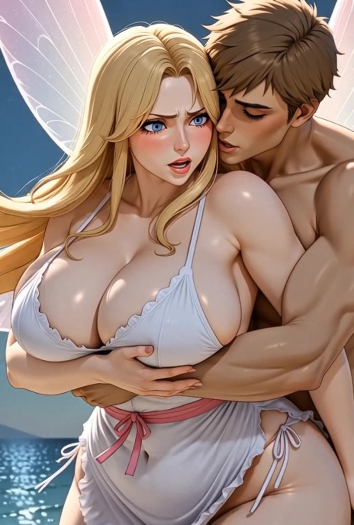 Stories&Anime: Hentai iri güzel kadın peri ay memeli plajda korunmasız sikiliyor -...