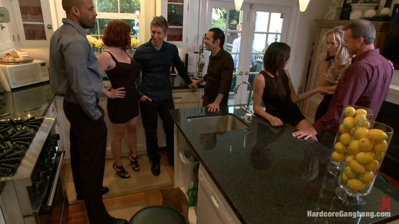Hardcore Gangbang by Kink: The Swinger Party - Horny MILF's Gangbang Fantasy Comes True