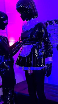 Transformed Into a Latex Kigurumi Maid