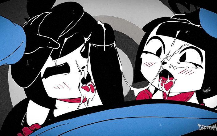 Ank Star: Двох милих Міме трахають і кінчають на всьому тілі. Deprixon