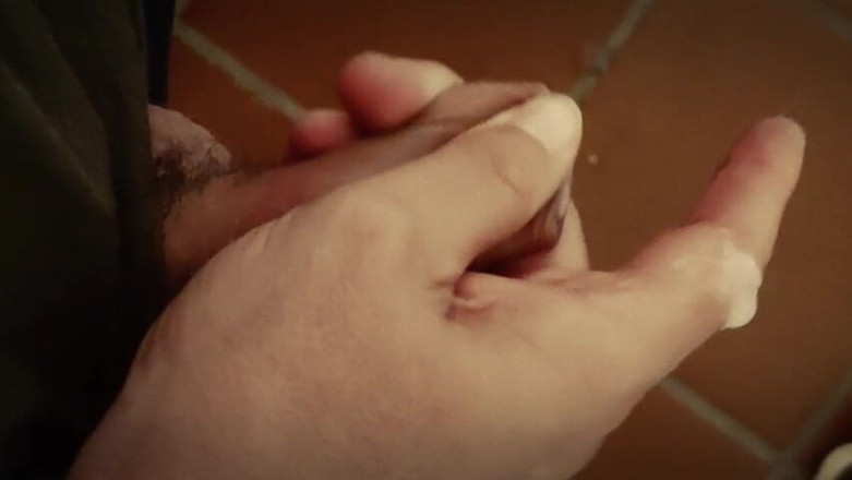 My little secret: Getting cream off my cock