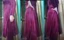 Gaurisissy: Indische transgender Gaurisissy ziet er sexy in roze Salwar Kurta...