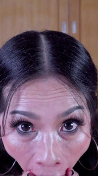Goofy Wide Rolling Eyes Deepthroat POV