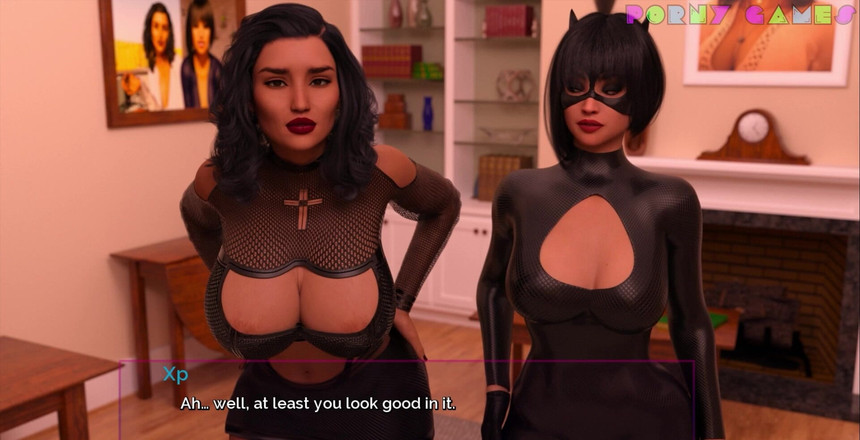 Porny Games: 闭嘴跳舞万圣节 - 梅根和莎拉都穿着性感的衣服（1-3）