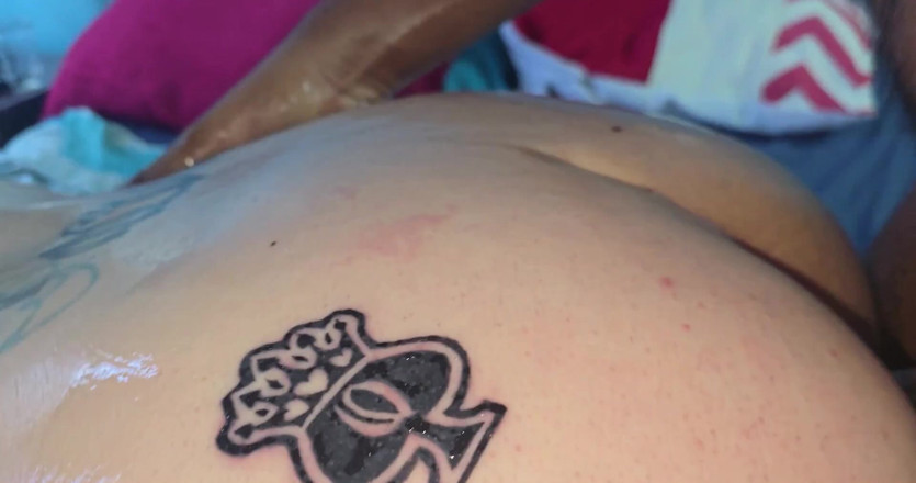 HaremMasterx: Qos nemen haar ochtend grote zwarte lul rauw