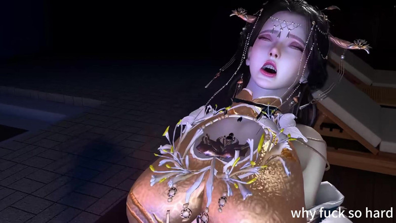 Why fuck so hard: 3D sexy asiatisches schätzchen betrügt mit großem schwarzem schwanz